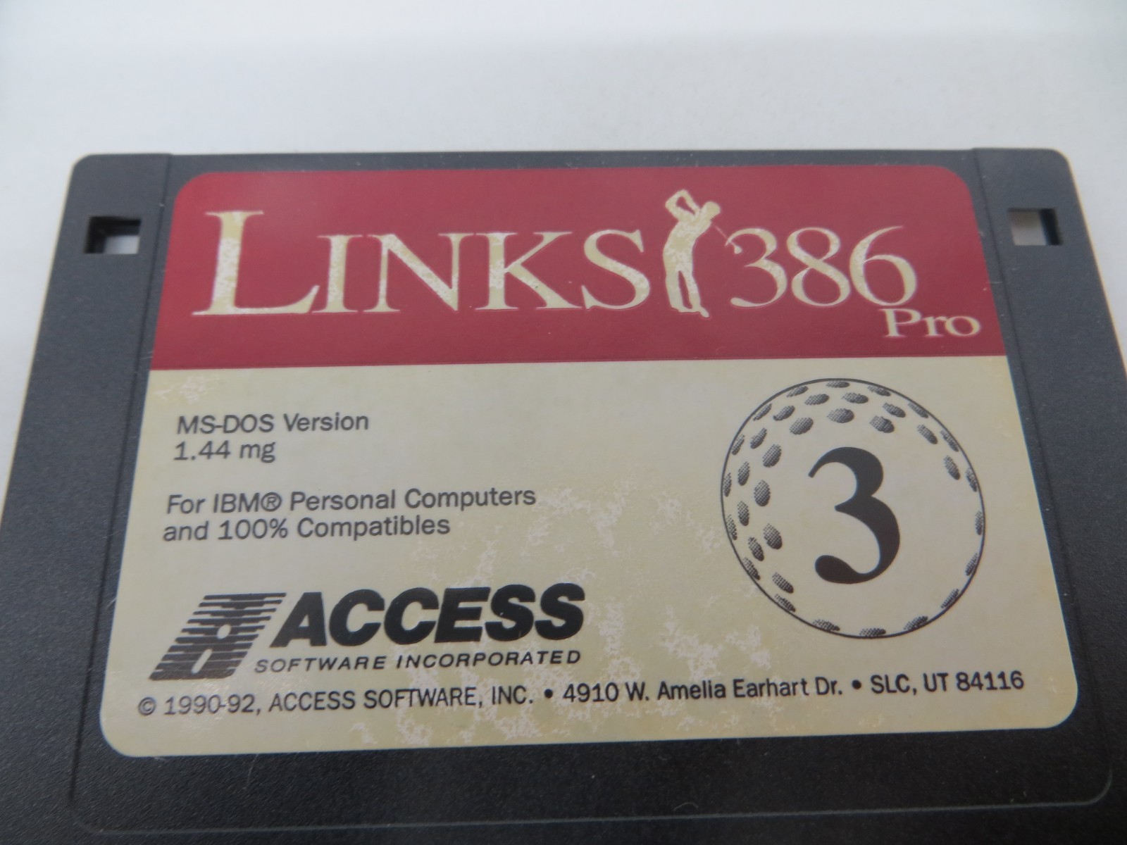 LINKS 386 PRO + Barton Creek Championship Course 3.5″ Floppy Disks computer game
