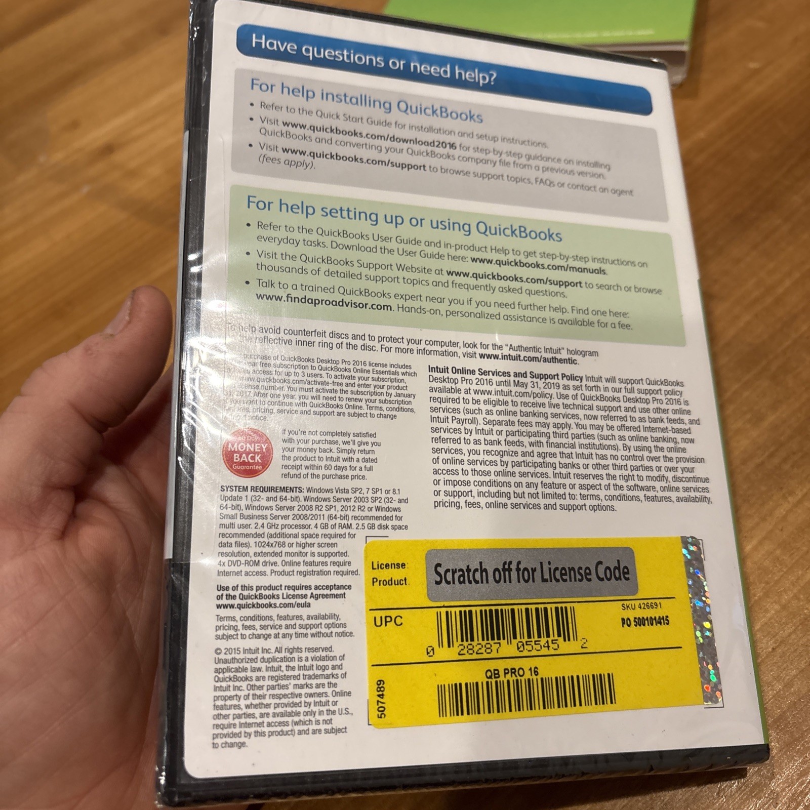 New Sealed Quickbooks Pro 2016 Desktop For Windows Retail Version Intuit