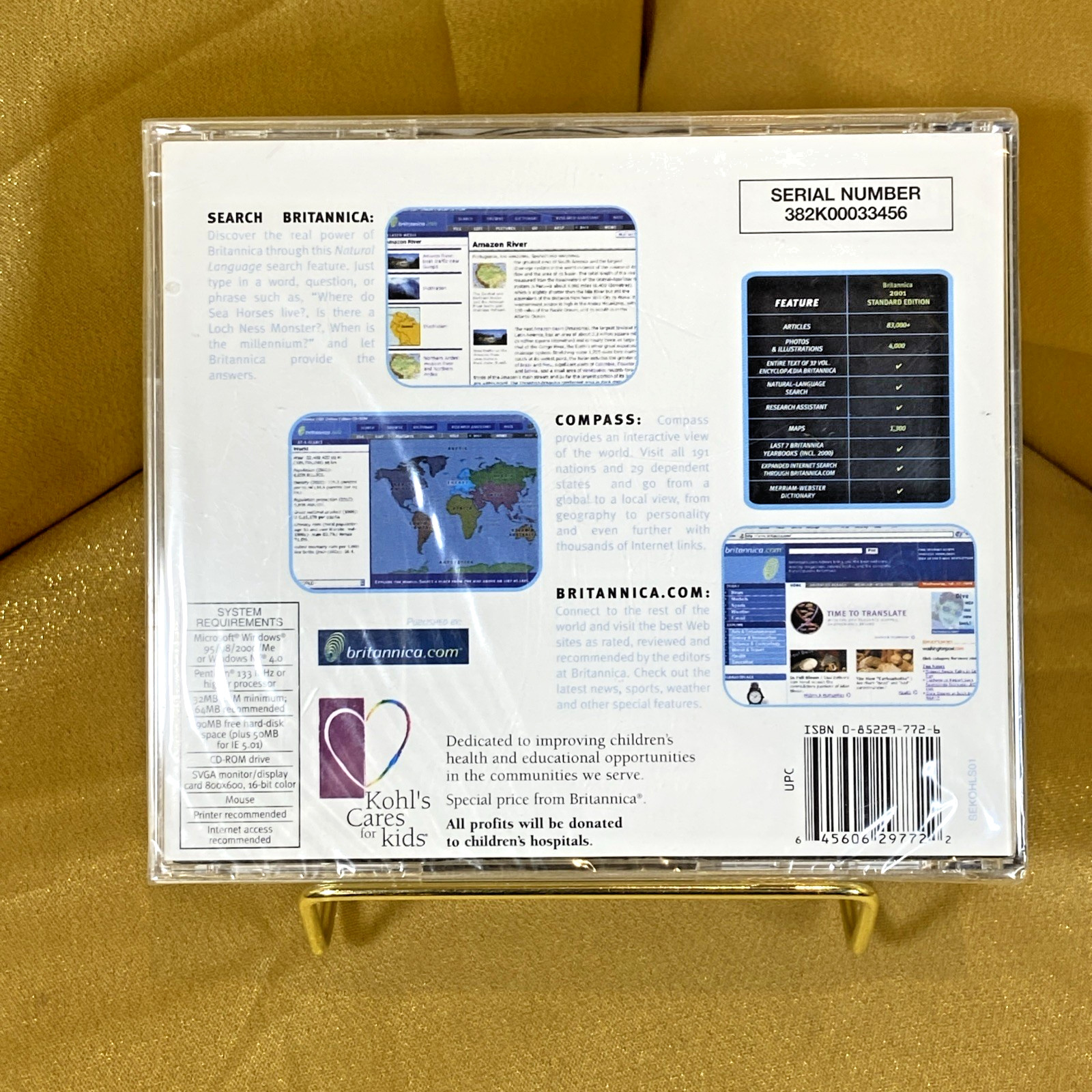 Encyclopedia Britannica 2001 New Vintage Software for Windows CD-ROM