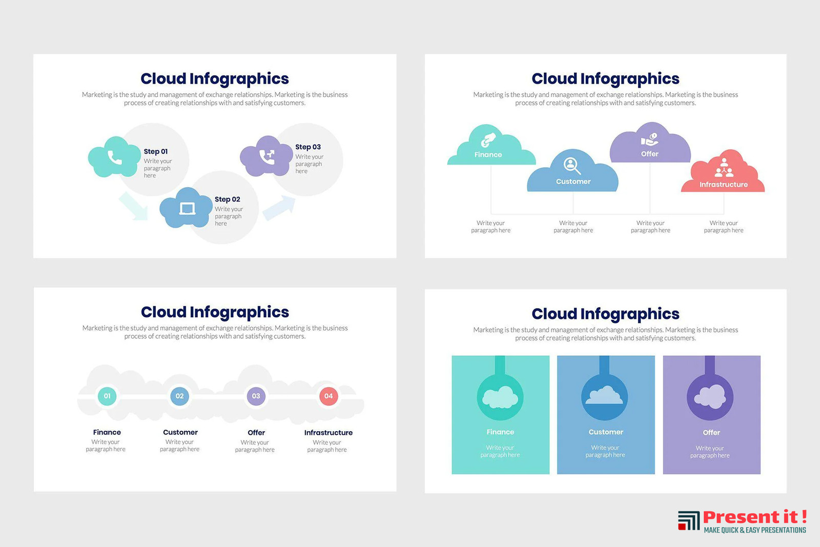 Clouds Infographic Templates