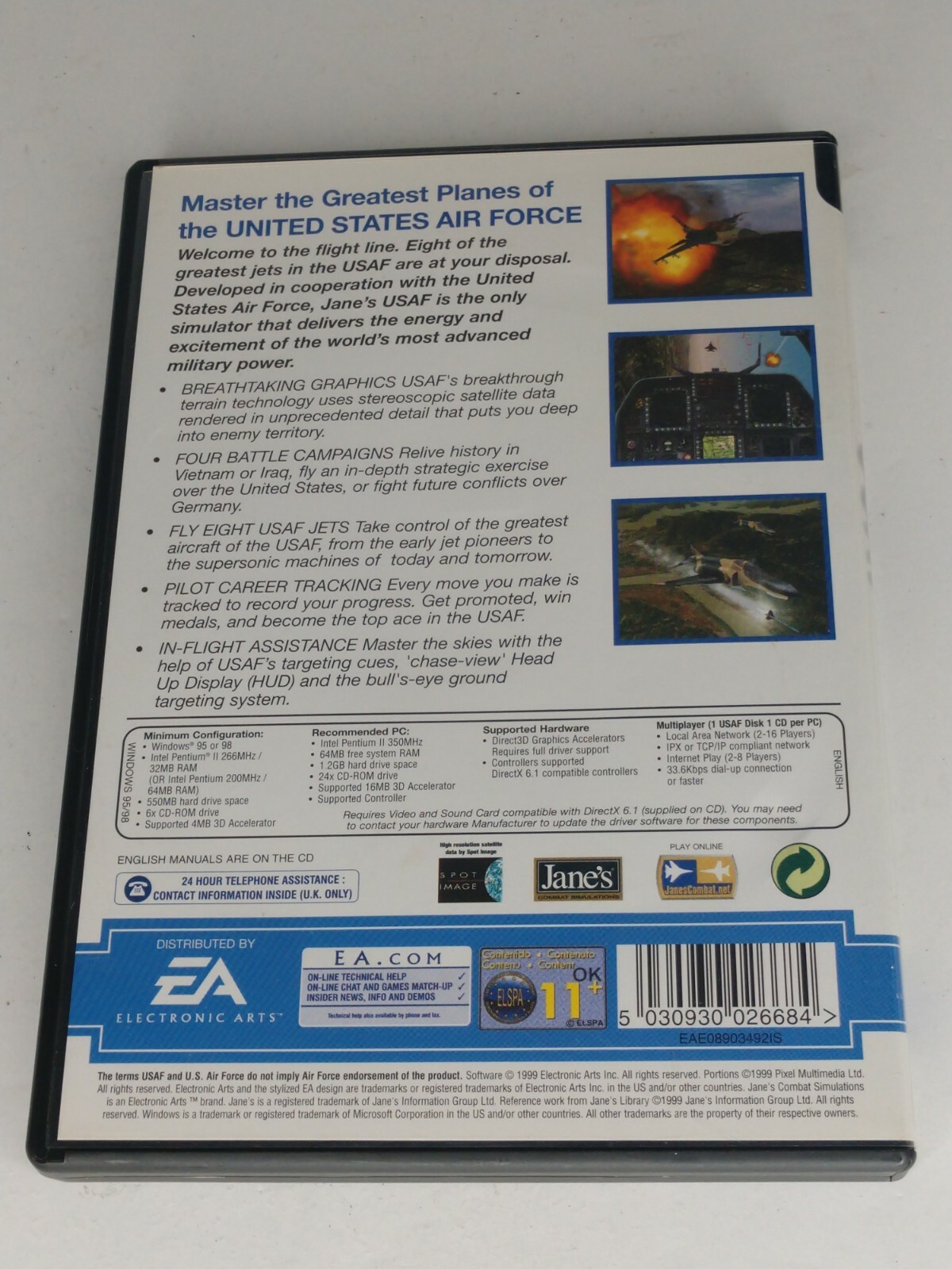 Jane’s Combat Simulations USAF United States Air Force PC CD Game
