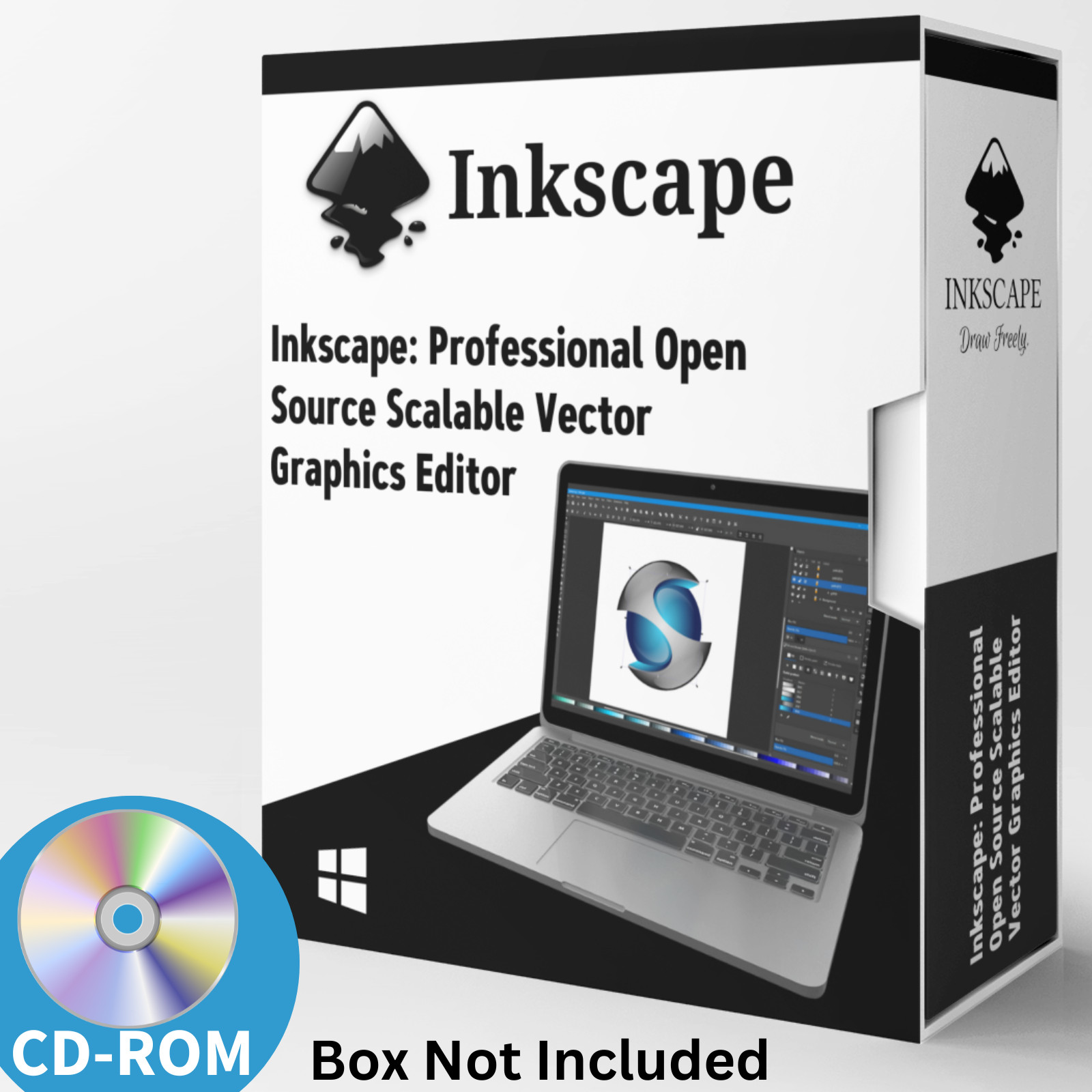 Inkscape Pro Illustrator – Vector Graphic Design Software for Windows on CD-ROM