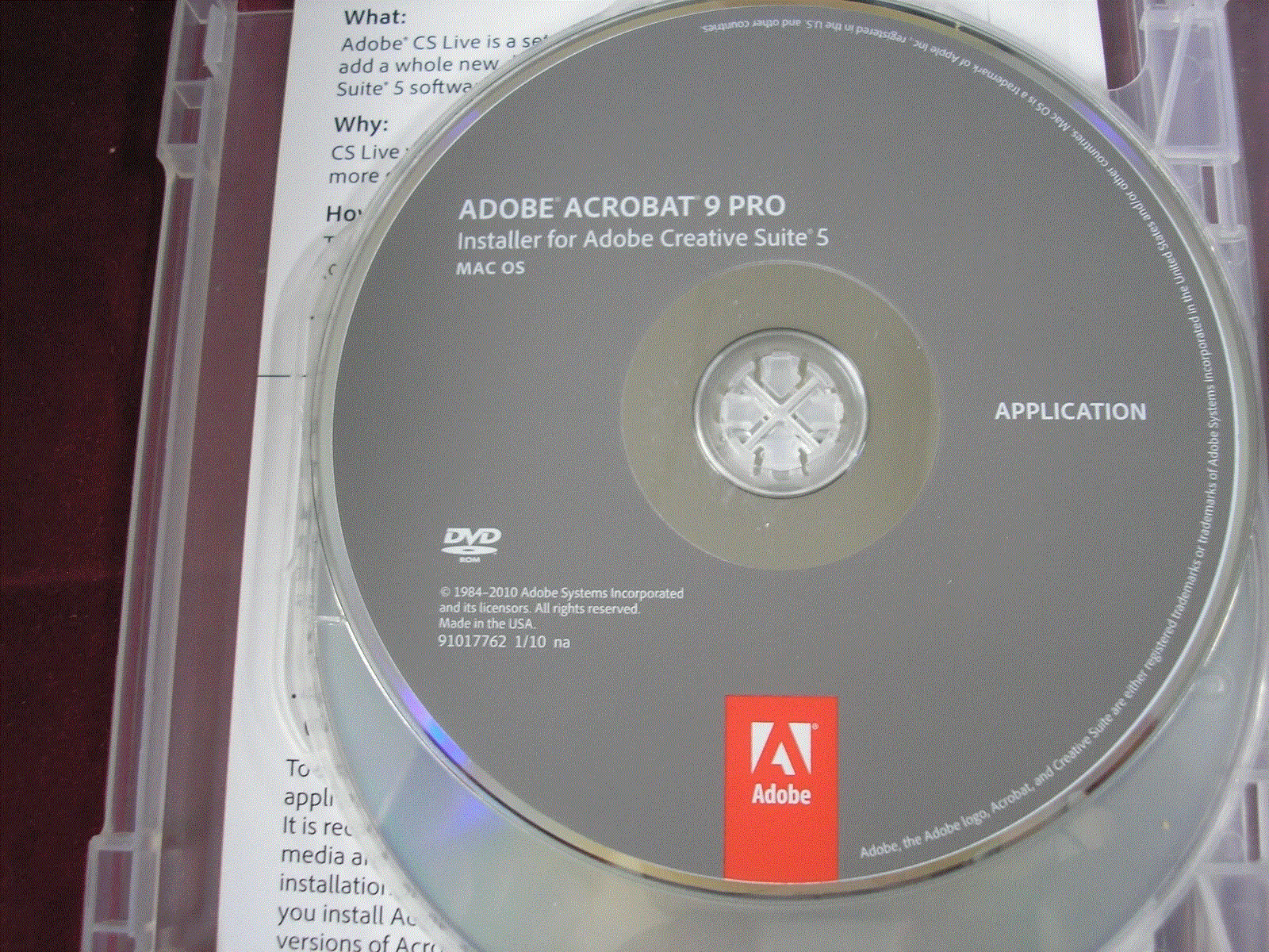 Adobe Creative Suite 5 CS5 Design Standard For MAC OS Full Retail DVD Version