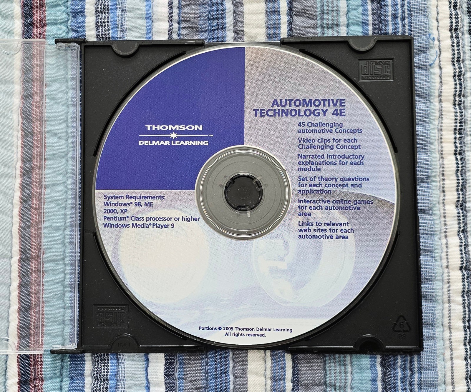 Automotive Technology 4E PC CD Windows 98 ME 2000 XP Thomson Delmar Learning