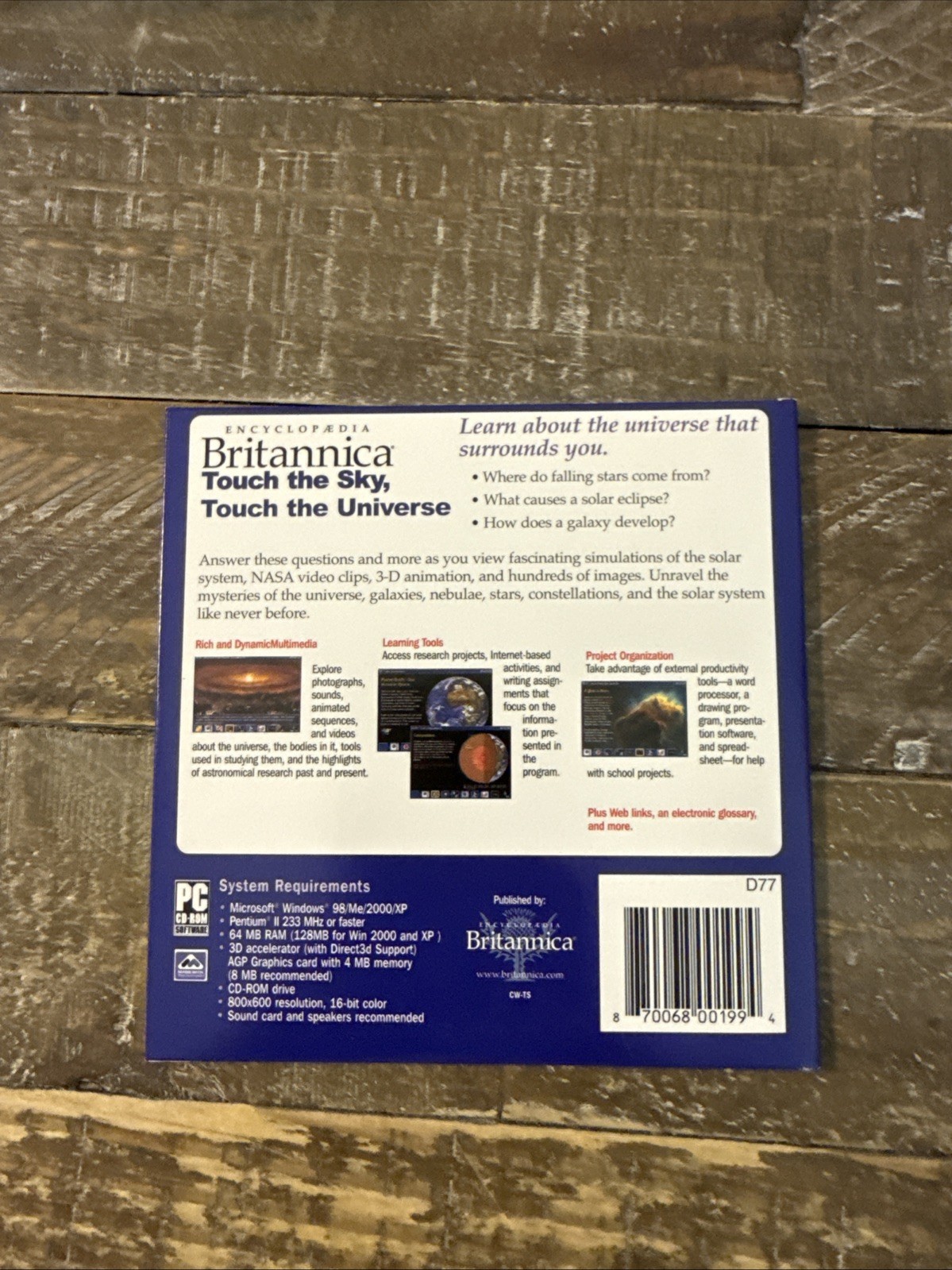 Britannica Encyclopedia Software PC Cd Rom