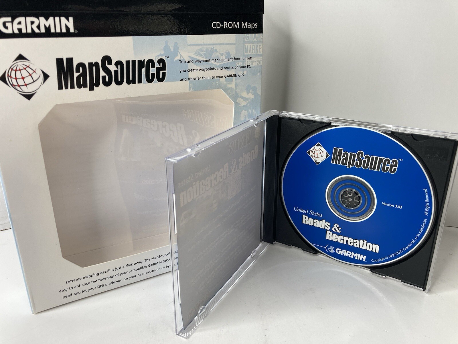 VINTAGE GARMIN MAP SOURCE UNITED STATES Roads & Recreation CD – ROM 2002