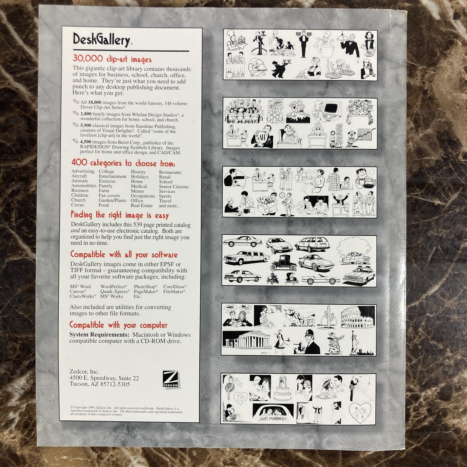 Desk Gallery 1994 Clip-Art Library 3 CD-ROM Set for Macintosh Windows DOS
