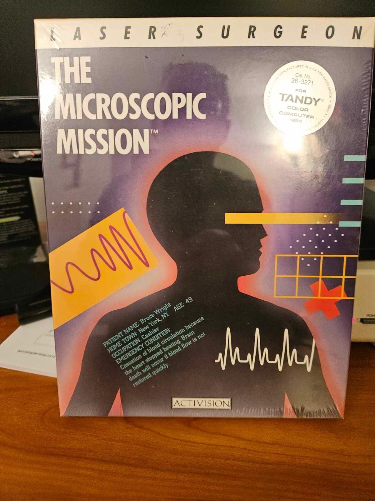 NEW! SEALED! THE MICROSCOPIC MISSION by ACTIVISION for TRS-80 COLOR COMPUTER