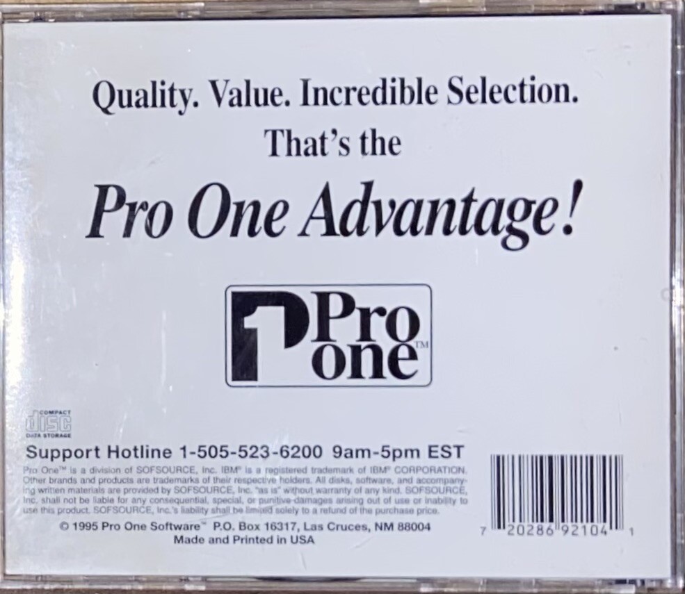 Pro One Multimedia Geometry (1995, windows 95-3.1) CD-ROM