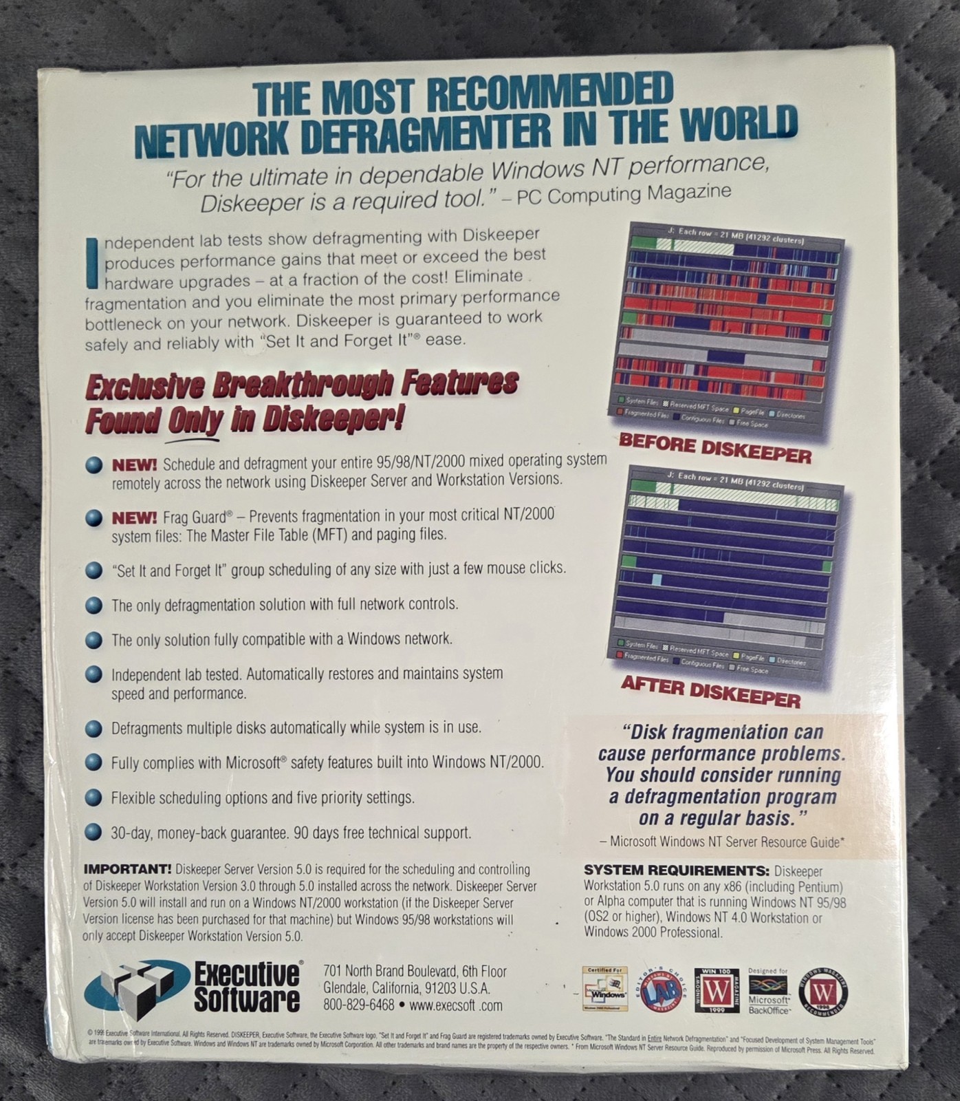 Diskeeper 5.0 Workstation (Single License Pack) New & Factory Sealed