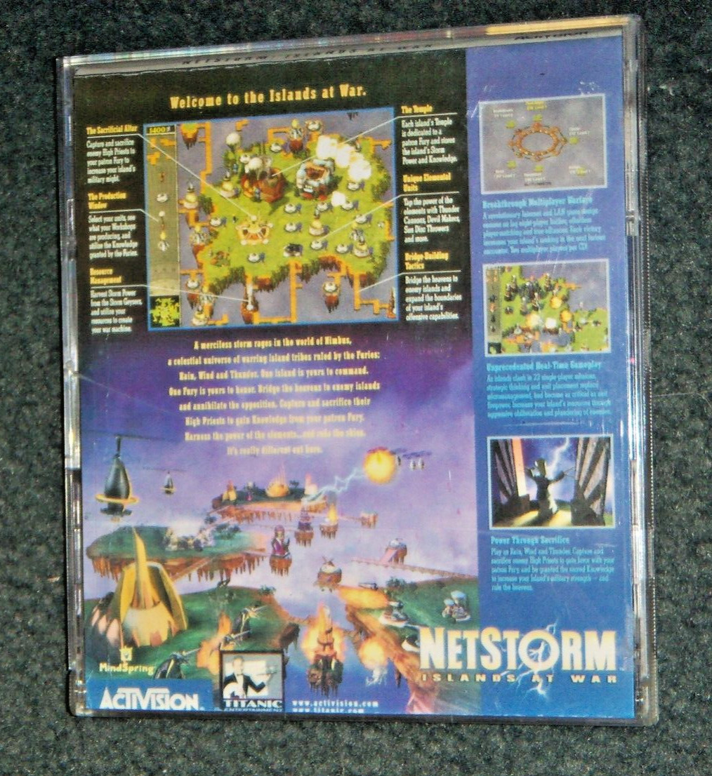 Activision Netstorm Islands At War PC Game Windows 95