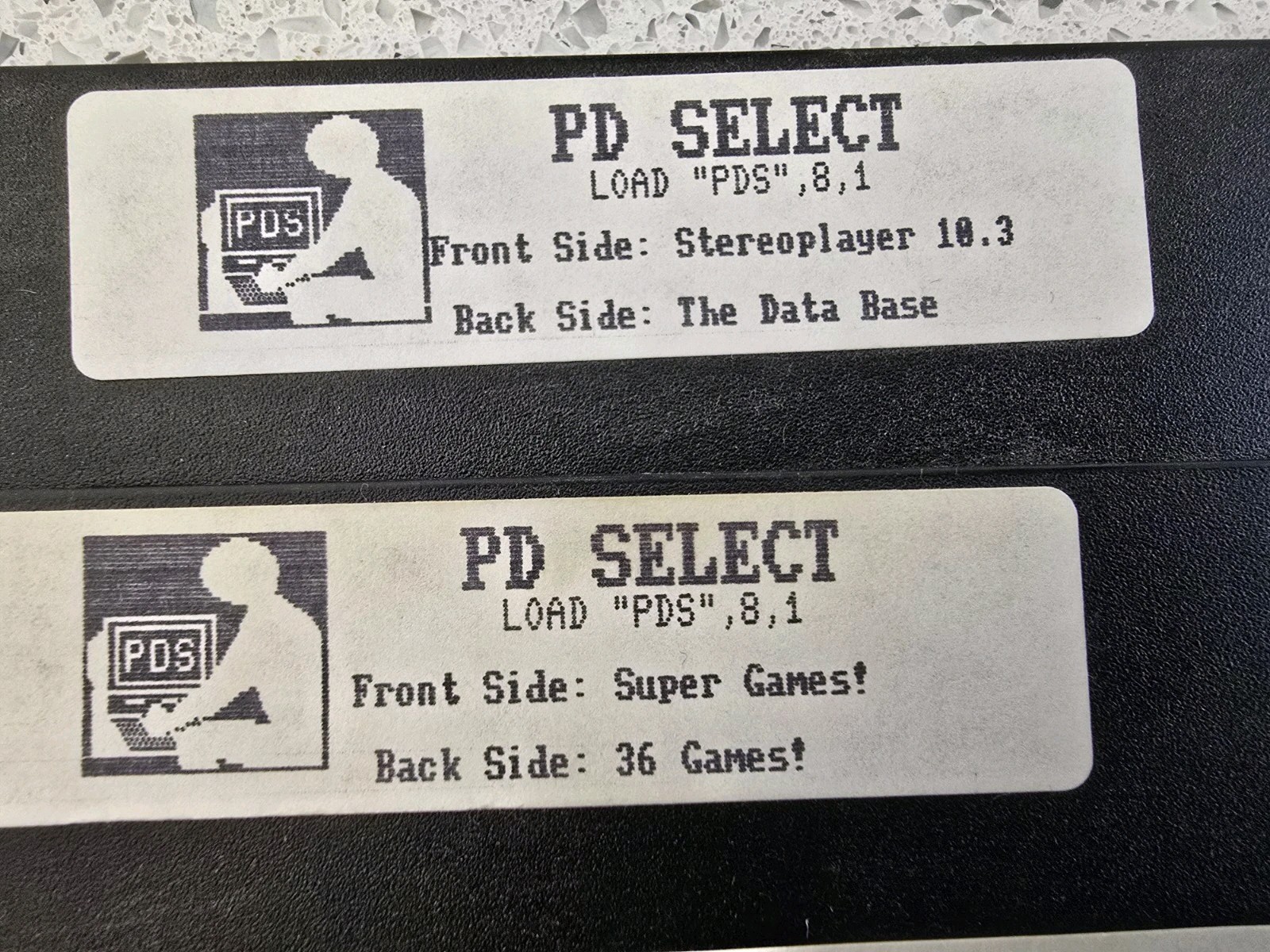 PD SELECT GAMEs COMMODORE 64 5.25″ 36 Games + Stereoplayer | 2 Disks
