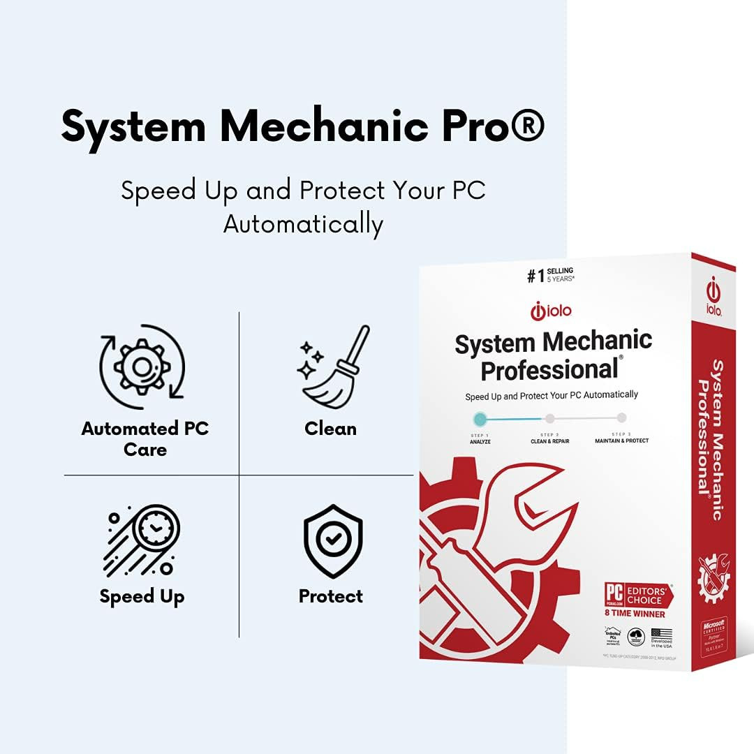 Iolo – System Mechanic Pro, Computer Cleaner for Windows, Blocks Viruses and Spy