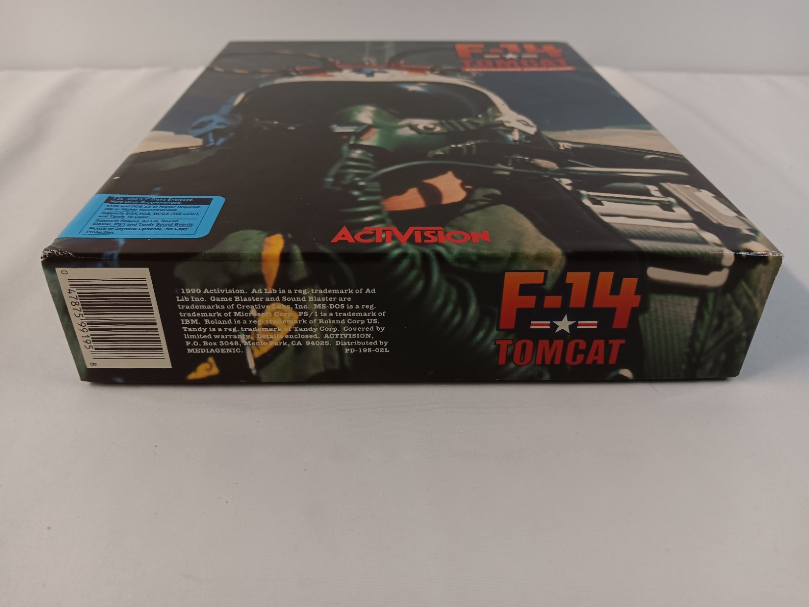 F-14 Tomcat Dogfight Simulator by Activision 1990 for PC 5.25+3.5 disk Big Box