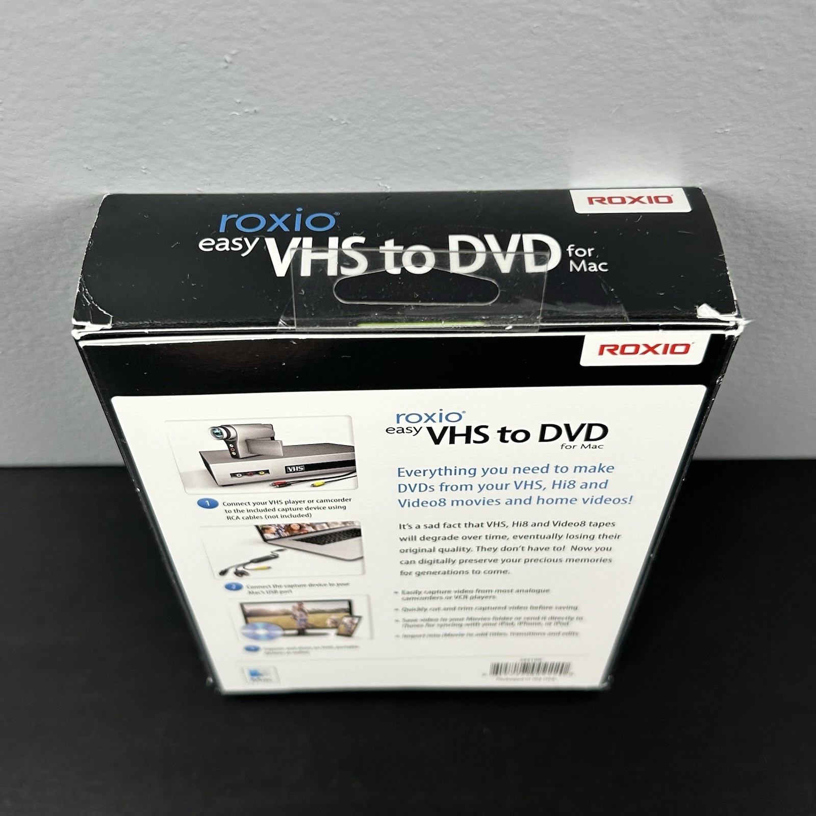Roxio Easy VHS to DVD for Mac 243100 Convert VHS Hi8 Video8 Tapes to DVD – New