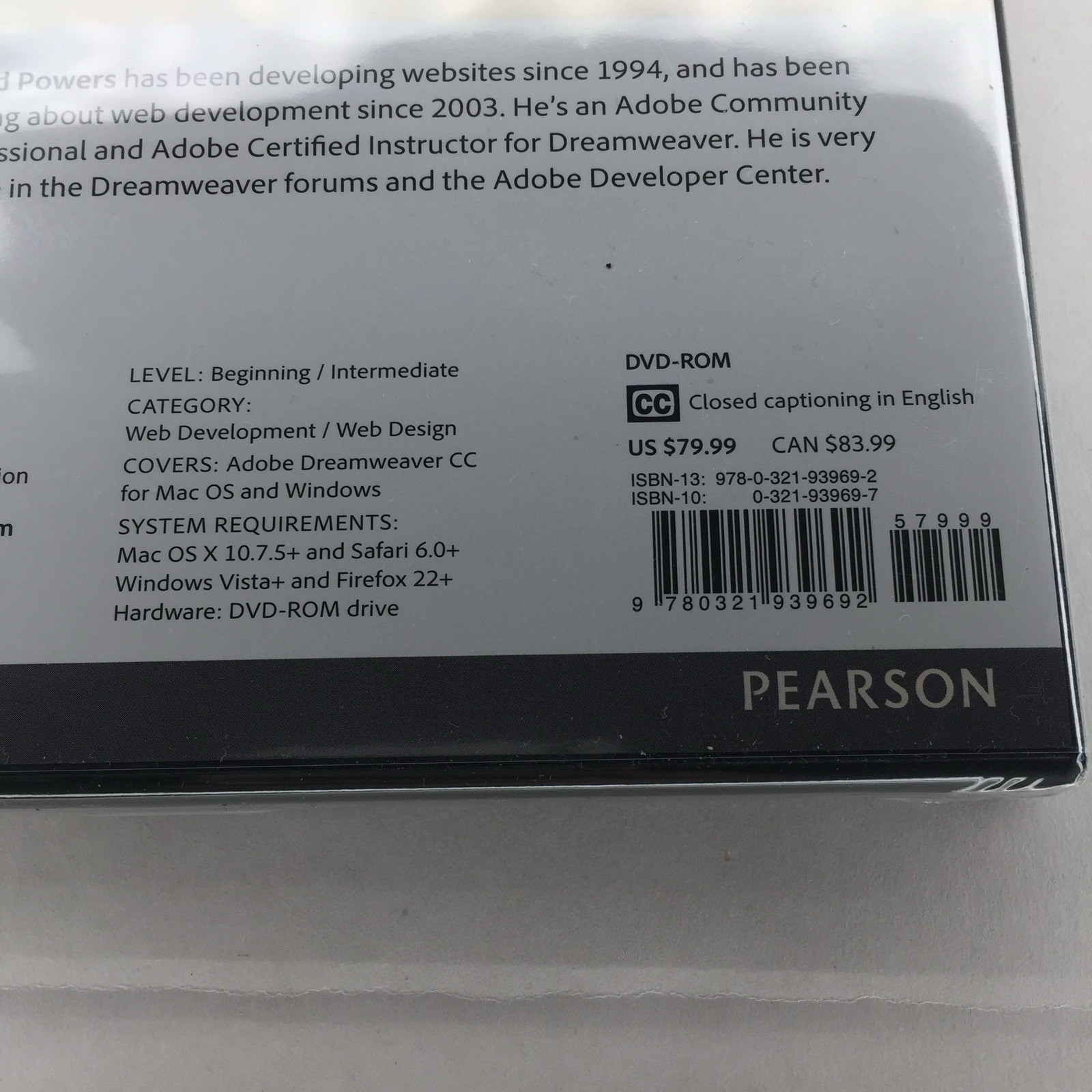Adobe Dreamweaver CC: Learn by Video 2014 David Powers PC DVD-ROM Brand New OOP