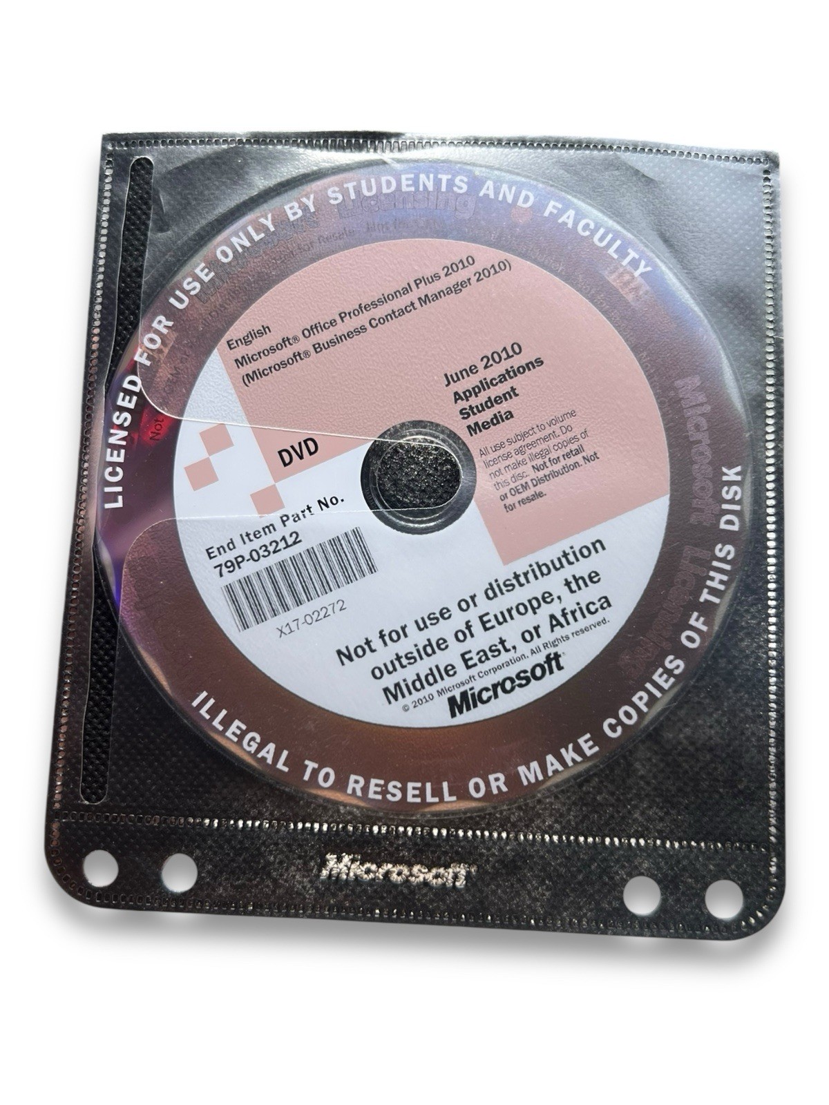 Microsoft Office Professional Plus 2010 Student & Faculty / Work with Money 2001