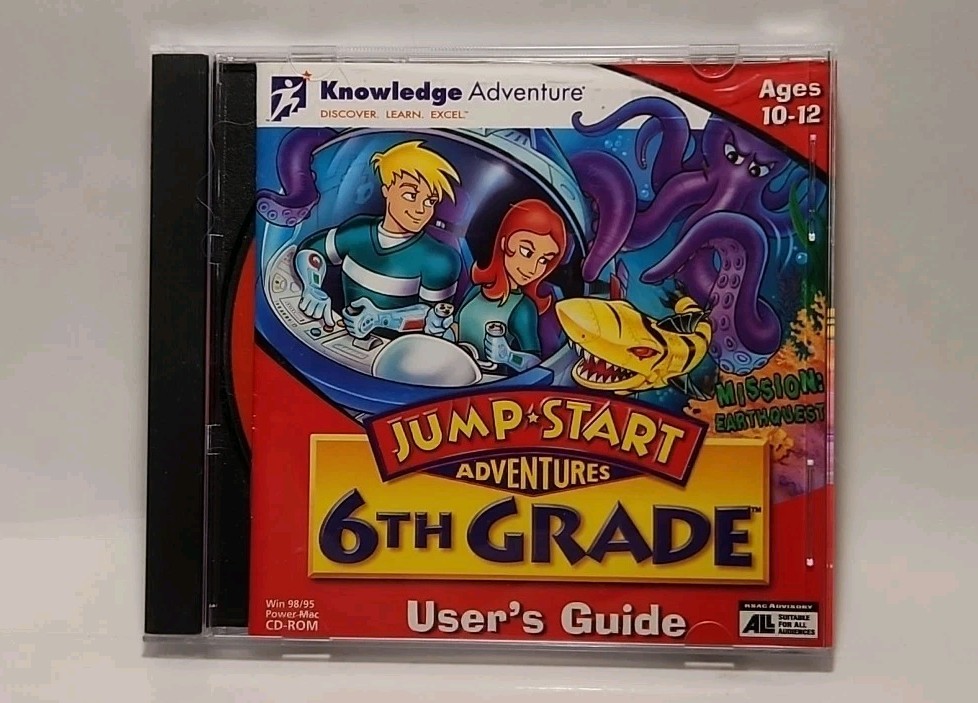 Knowledge Adventure Jump Start Adventures 6th Grade (Ages 10-12) win 98 6091