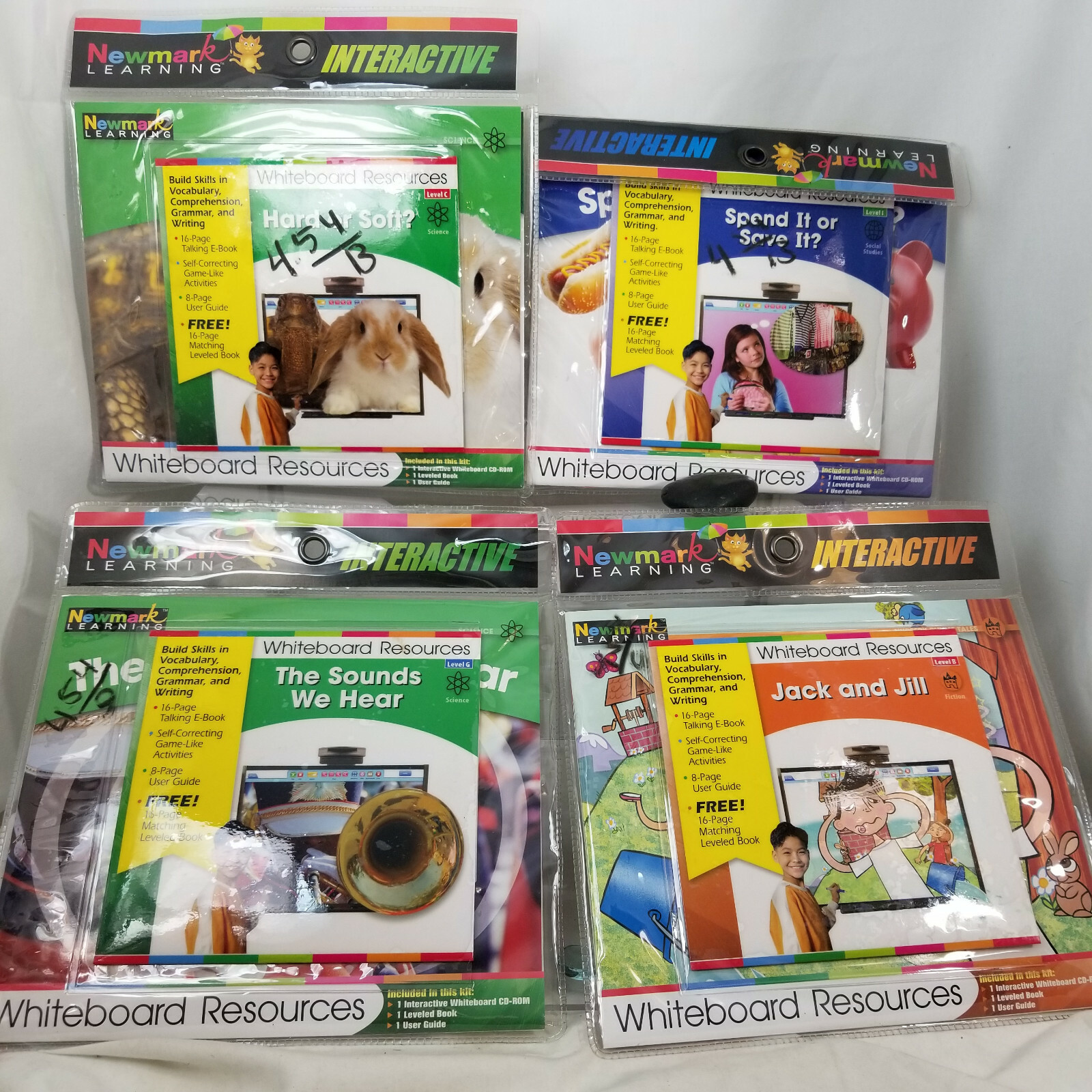 White Board Resources 4 CD Rom Guided Reading pre K to 1st Lessons HOME SCHOOL