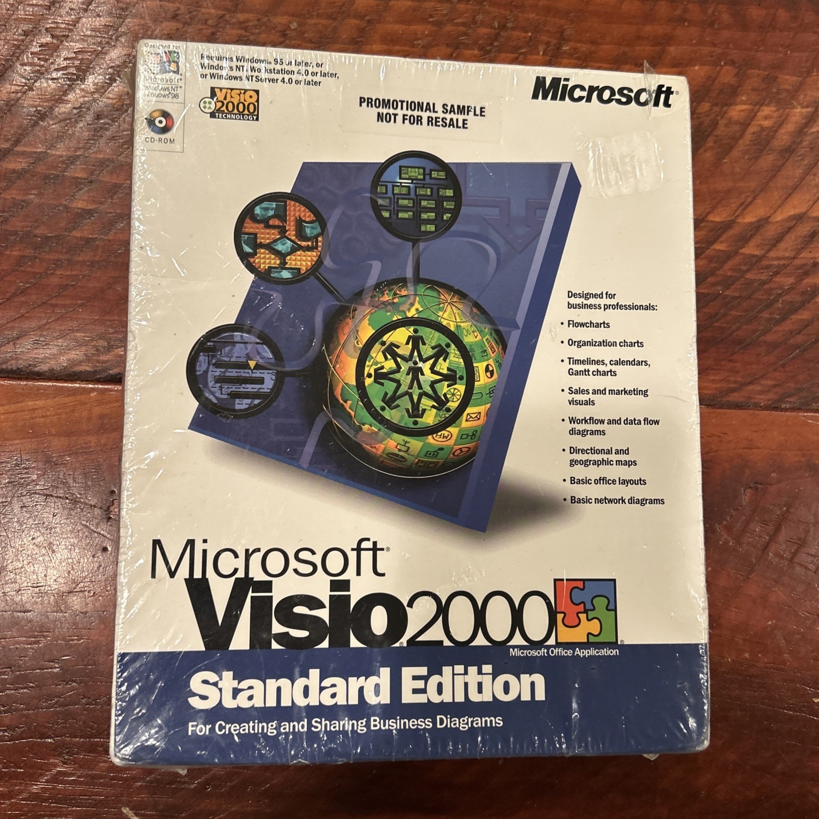 Microsoft Visio 2000 Standard Edition For Windows Factory Sealed