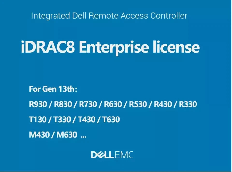 IDRAC7/8/9 Enterprise License Permanent idrac for PowerEdge 12th 13th 14th 15th