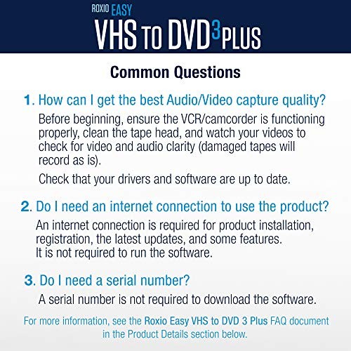 Roxio Easy VHS to DVD 3 Plus | VHS, Hi8, V8 Video or Digital…