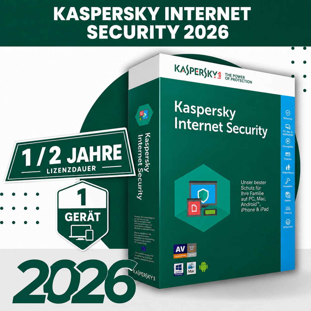 K Internet Security 2026 | for Windows – Key by Email – 1 Device / 1, 2 Years