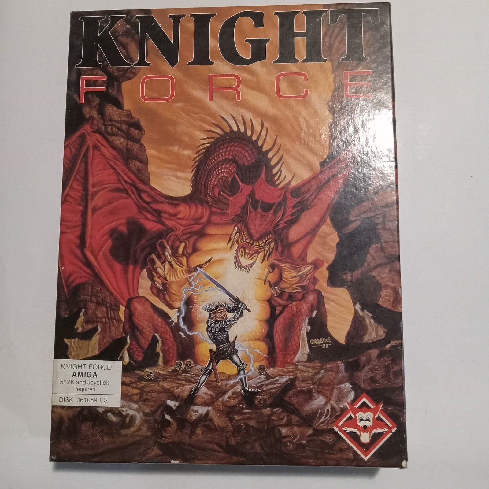 1989 Knight Force Commodore Amiga 512K Disk – Titus RPG Magic