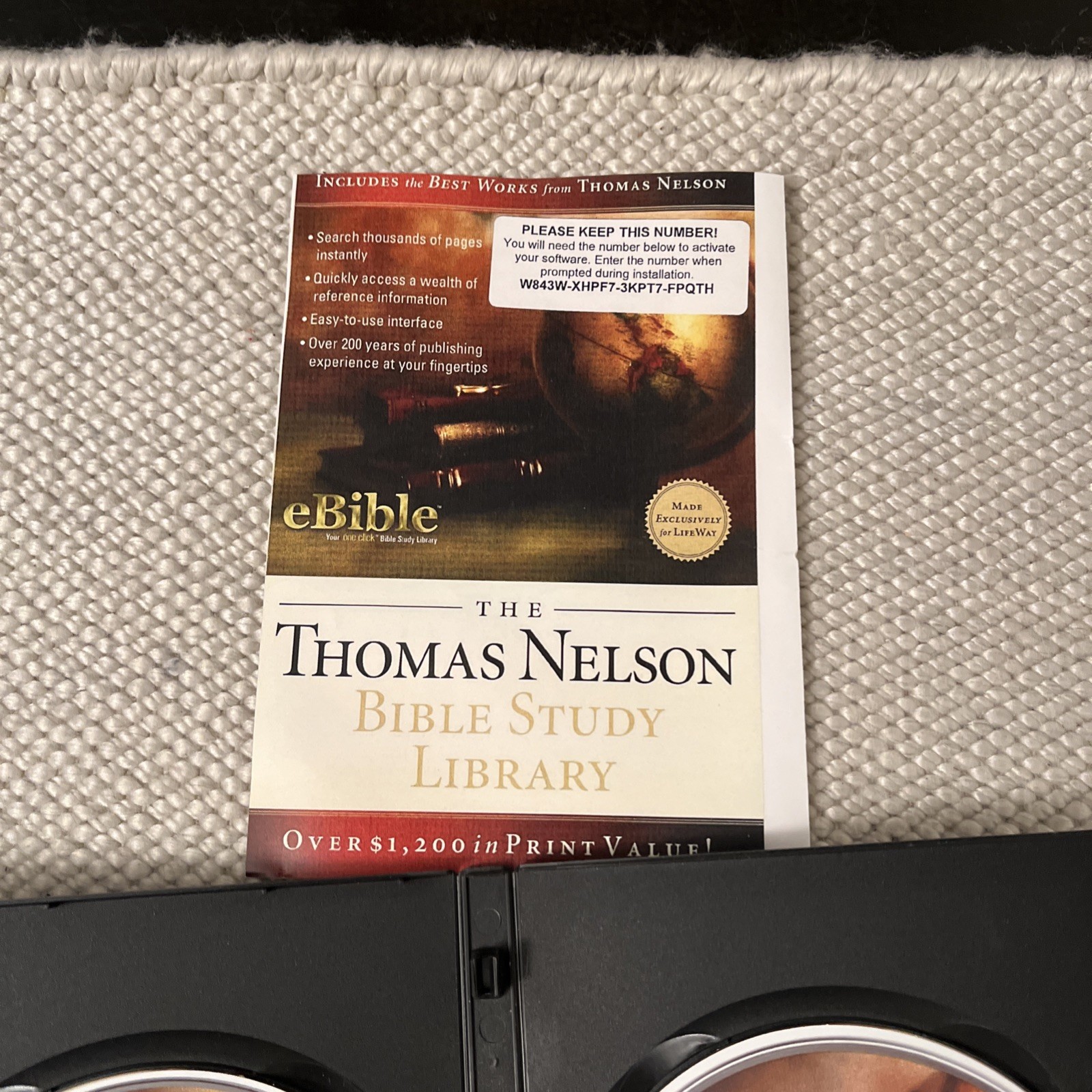 2004 THOMAS NELSON BIBLE STUDY LIBRARY 2 DISC PC CD SOFTWARE