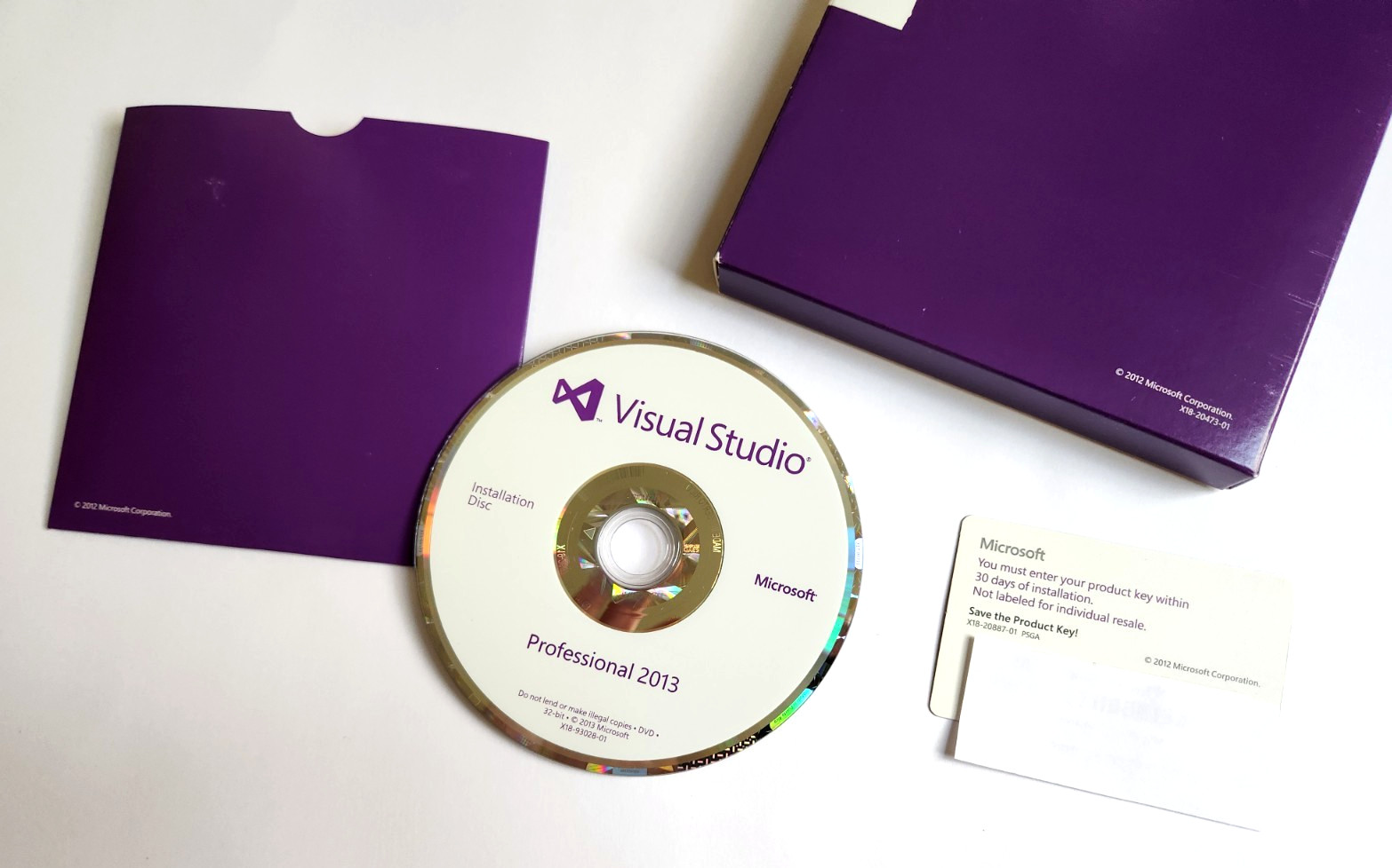 Microsoft Visual Studio 2013 Professional With Product Key Original Box