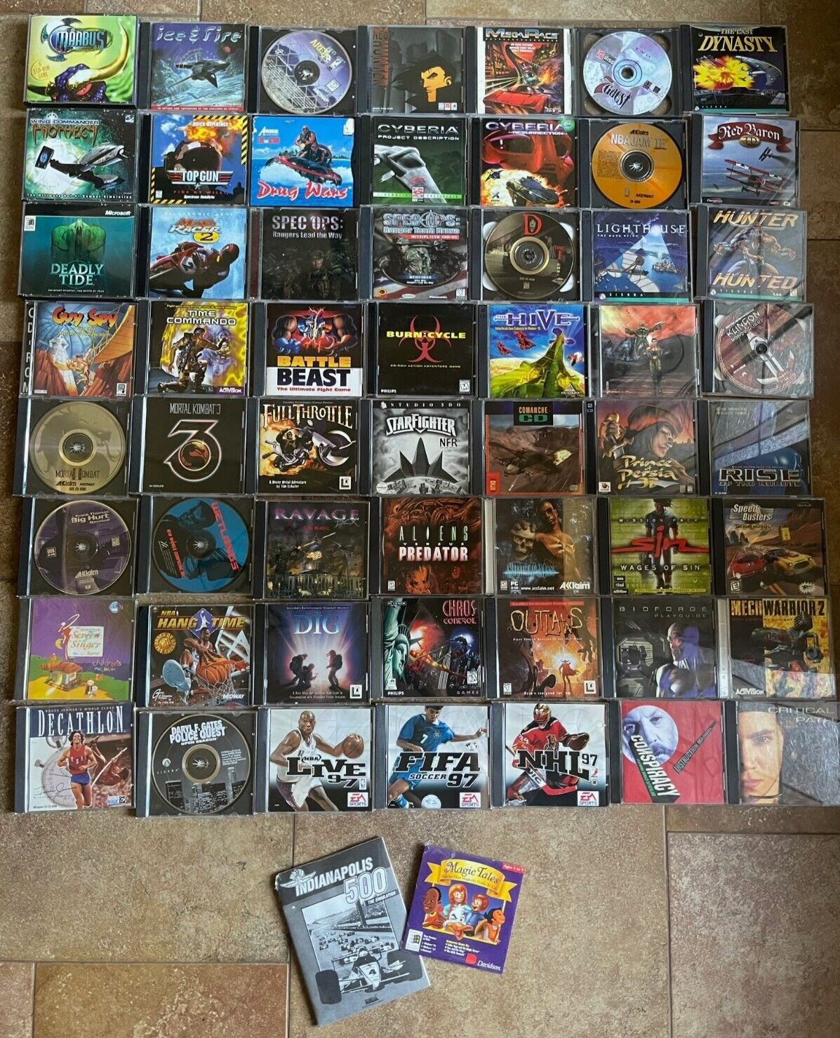 Vtg Computer PC CD-ROM Video Game Lot of 58! Many multi-Disc GOOD NAMES in here