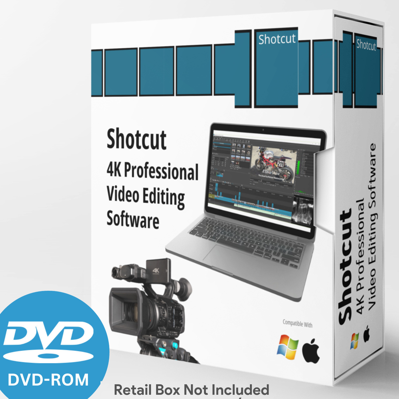 Shotcut Professional HD Video Editing Software Suite- 4K Movie Windows & Mac DVD