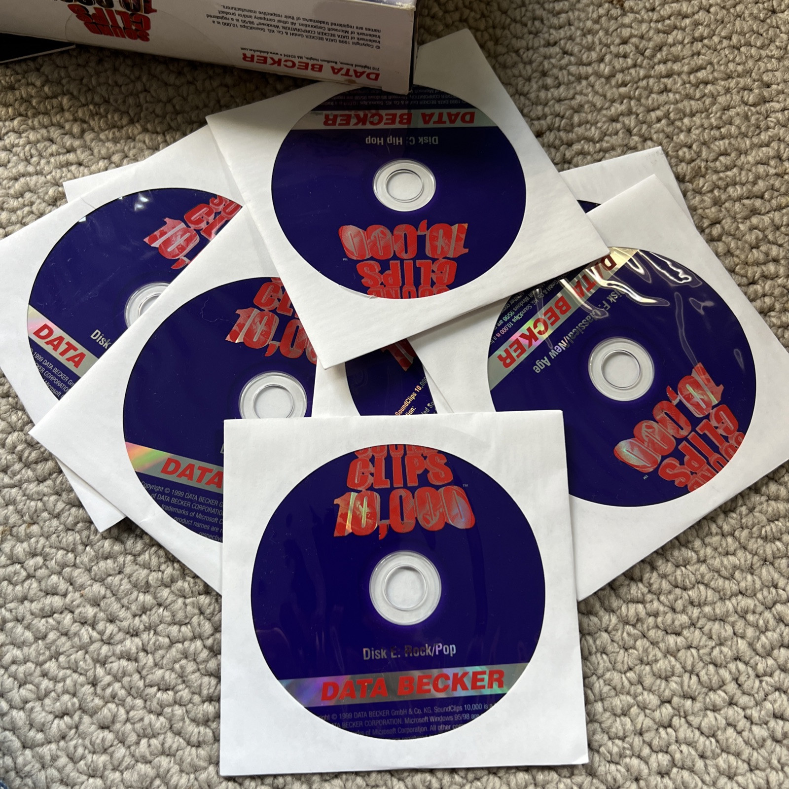 Vintage Y2K 10,000 Data Becker Sound Clips Pro Software, Complete/Win 95 98