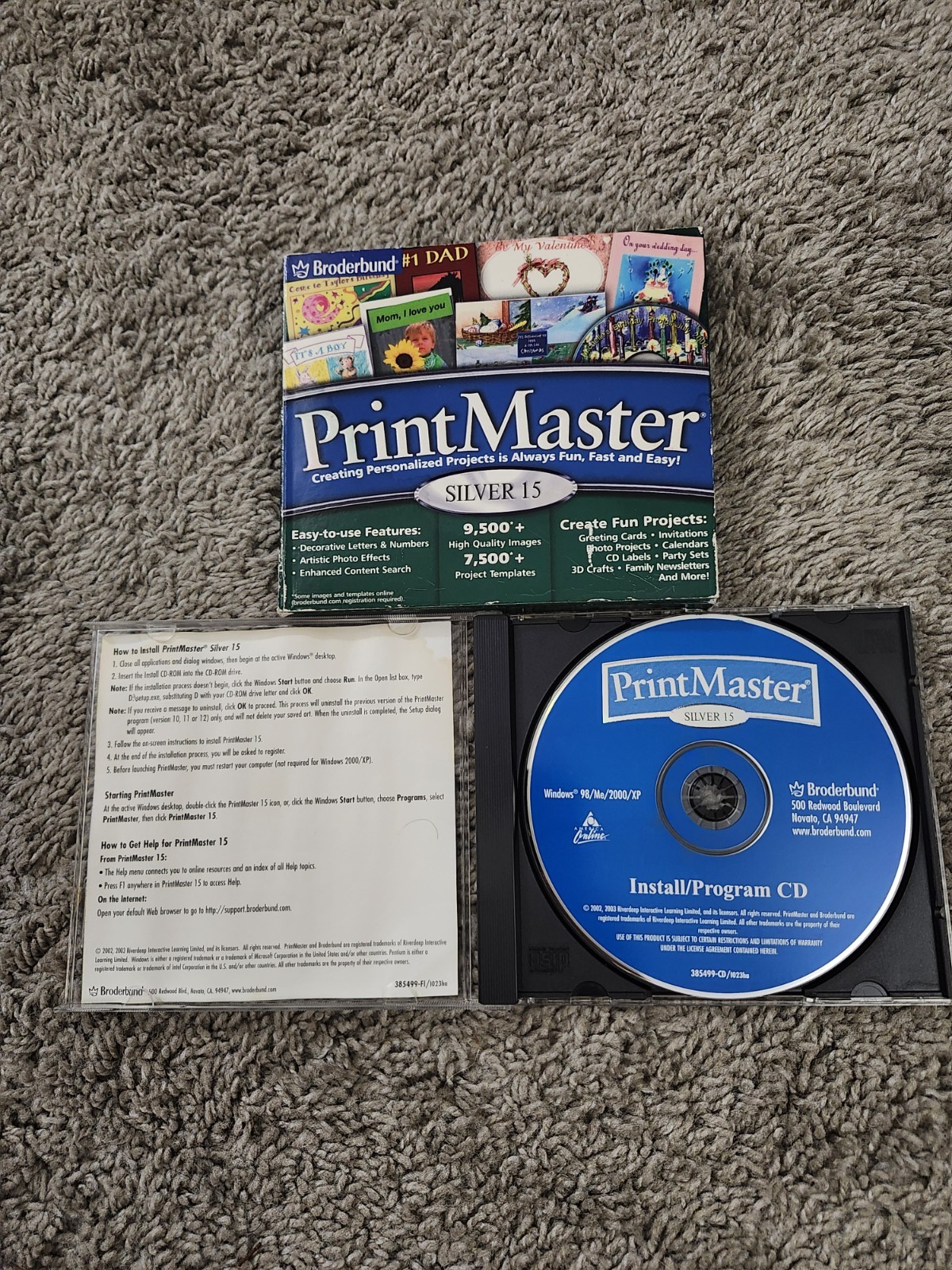 Broderbund PrintMaster 15 Silver (CD, 2004)