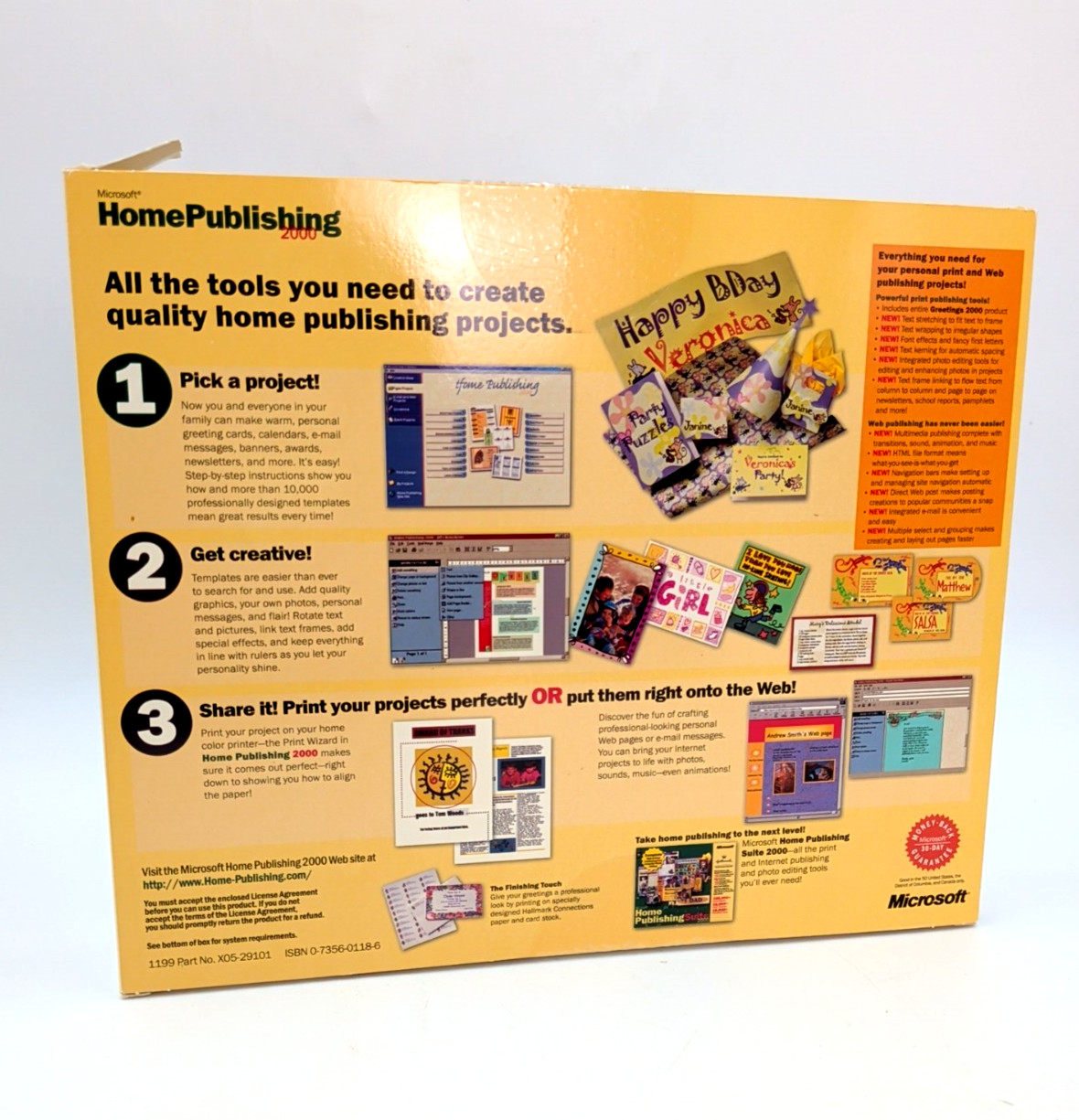 Microsoft Home Publishing 2000 Graphics Studio Hallmark Connections 3 CD-ROM