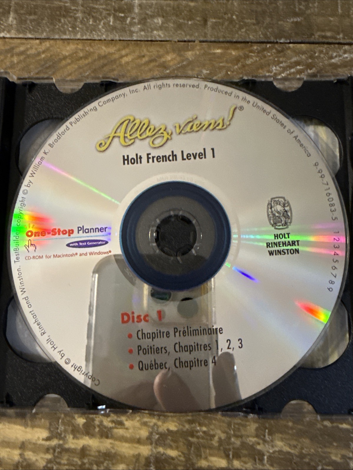 One Stop Planner Holt French Level 1 PC Software