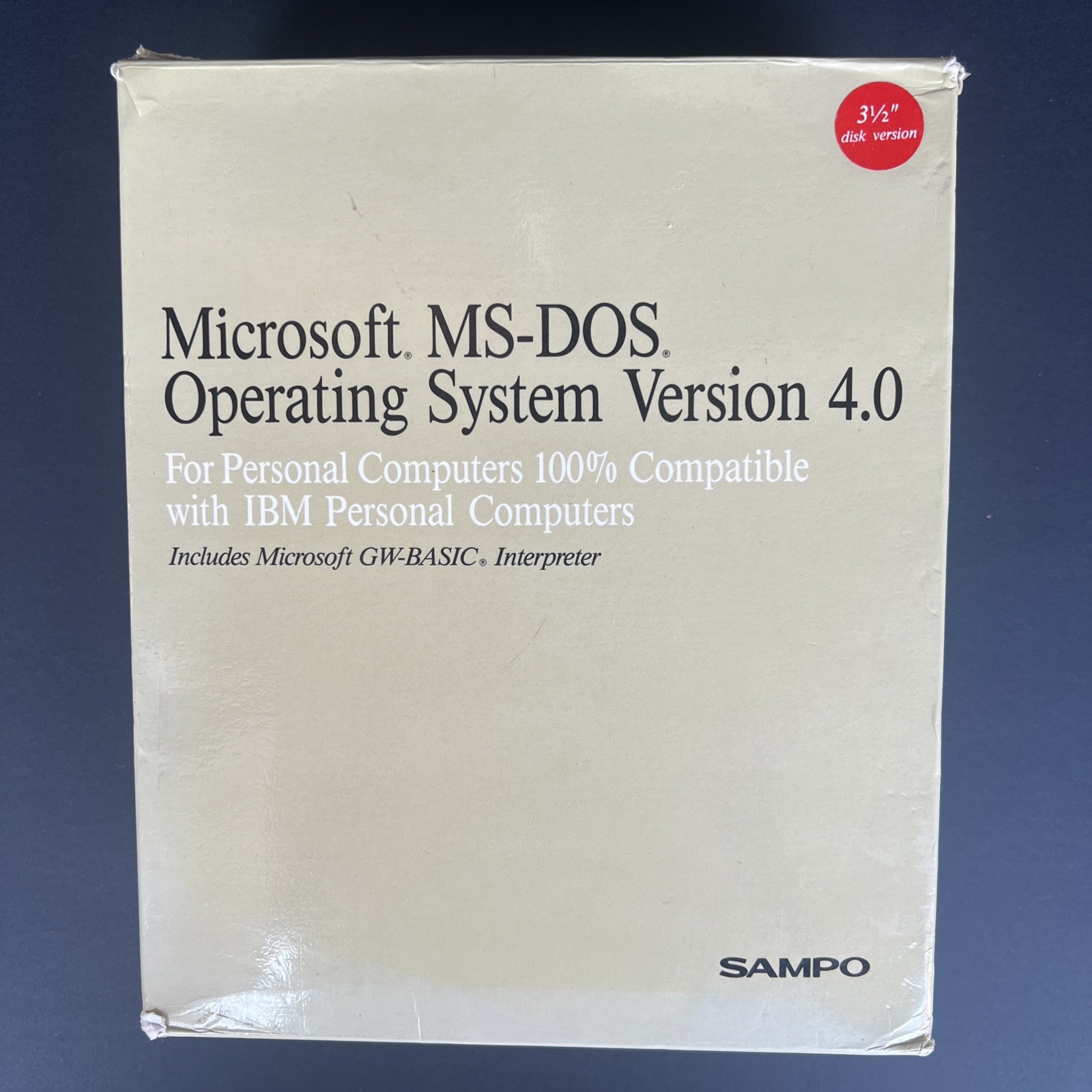 Microsoft MS-DOS 4.01 Operating System 3.5” Floppy Disks w Manuals Complete