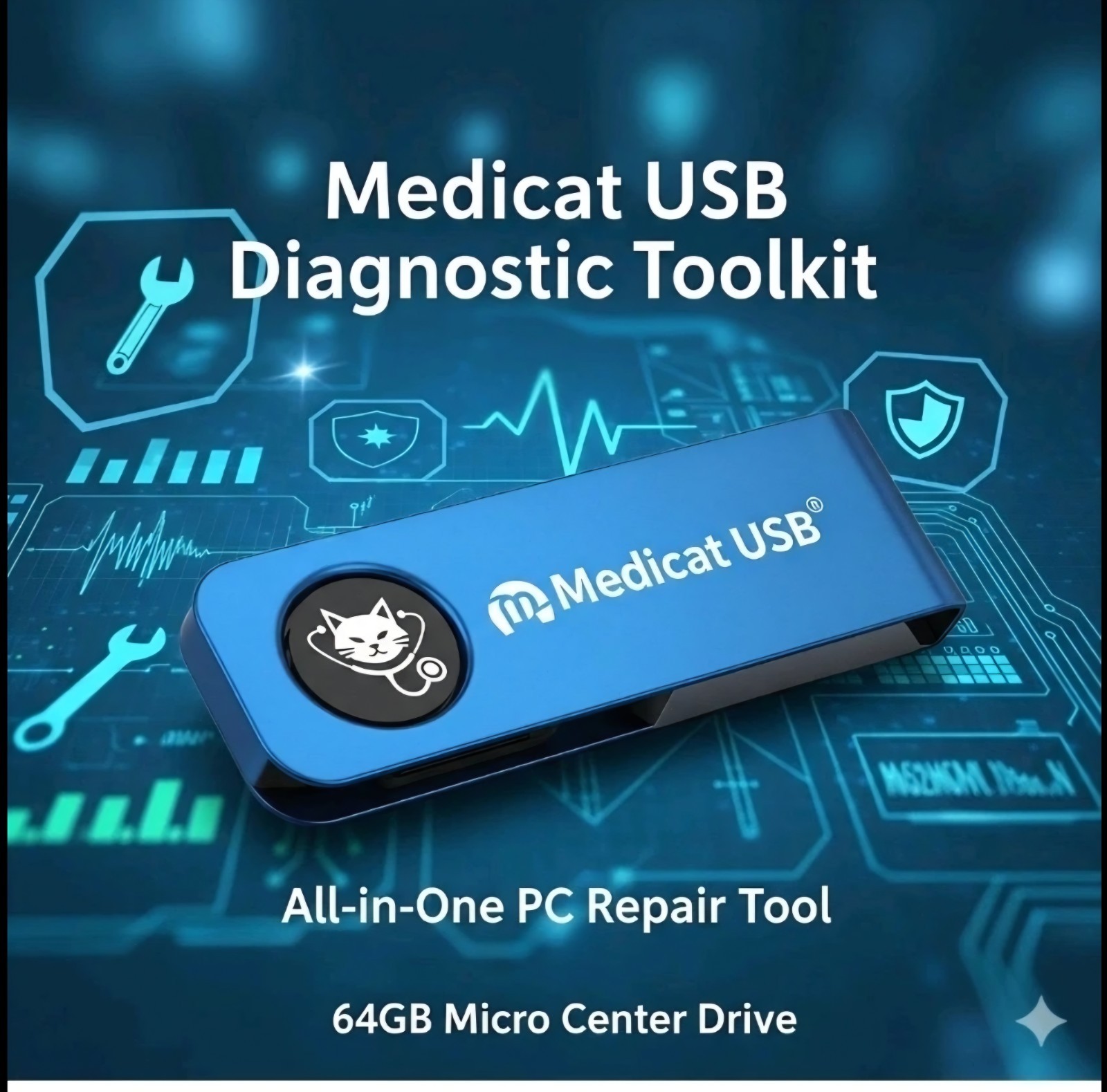 Medicat USB Diagnostic Toolkit – 32GB Drive – All-in-One PC Repair