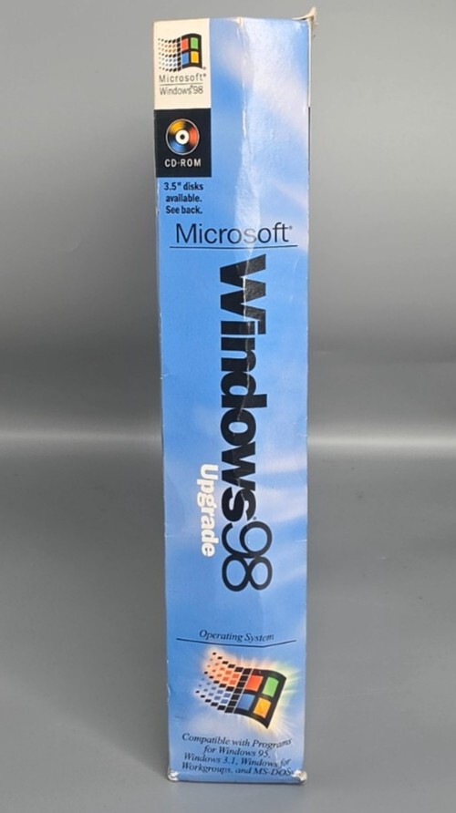 Microsoft Windows 98 New Version Upgrade 0398 Part X03-30200-Key Included!