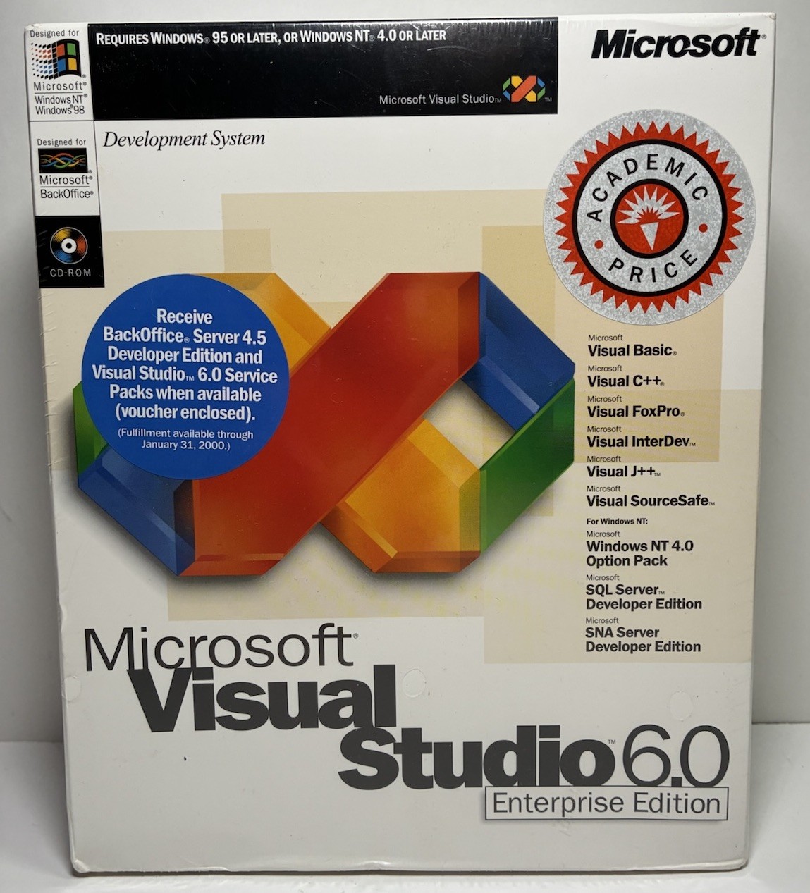 Microsoft Visual Studio 6.0 Enterprise Edition NEW Sealed