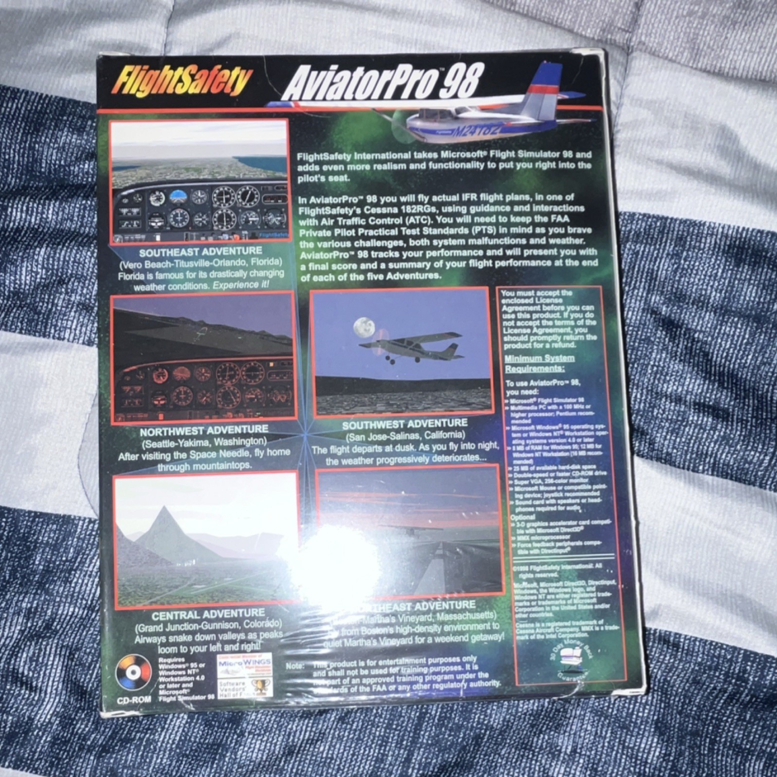 FlightSafety AviatorPro 98 Adventure Add-On for MS Flight Simulator 98 CD-ROM