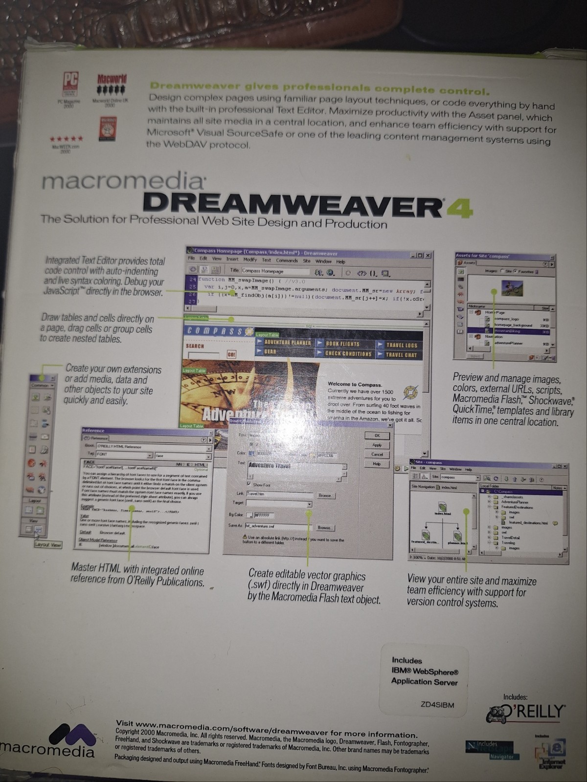 Macromedia Dreamweaver 4 Web Site Design Microsoft Windows 95, 98, 2000, NT B7