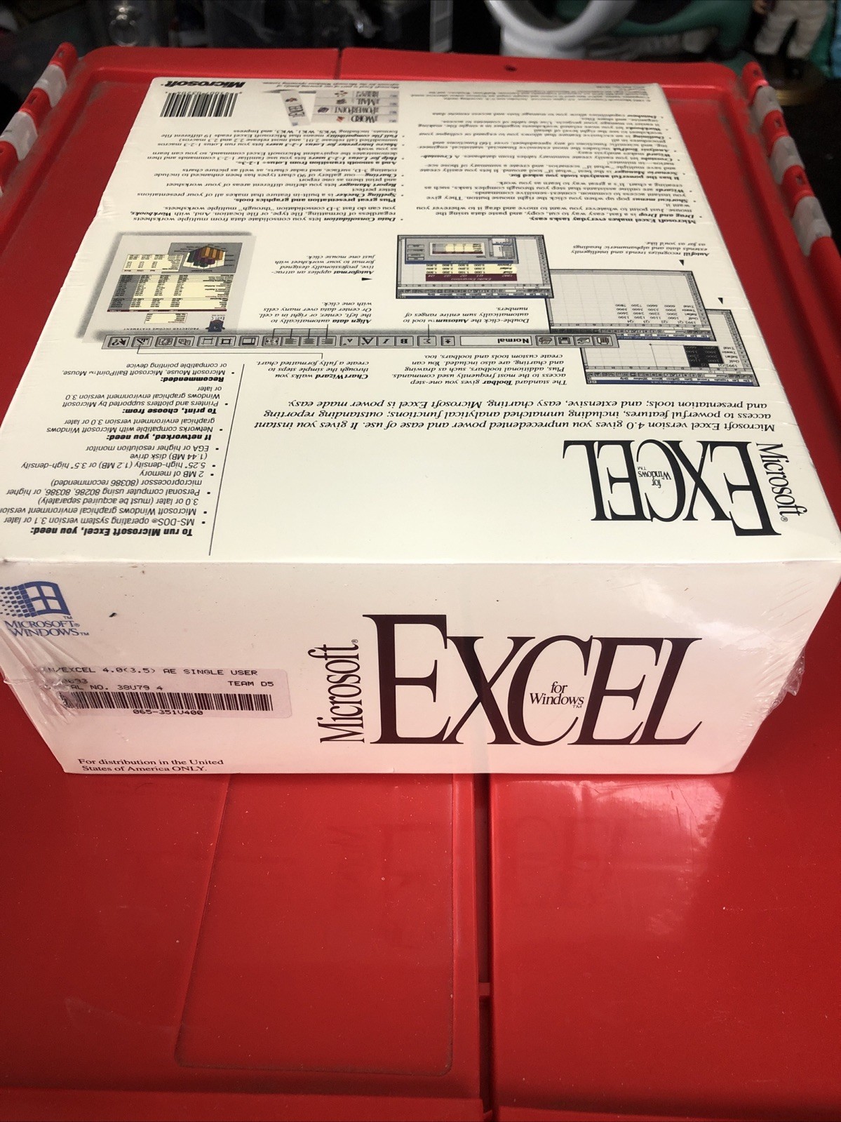 FACTORY SEALED! Microsoft Excel 4.0 for Windows Box Set! PROMO SAMPLE 1992! NEW!