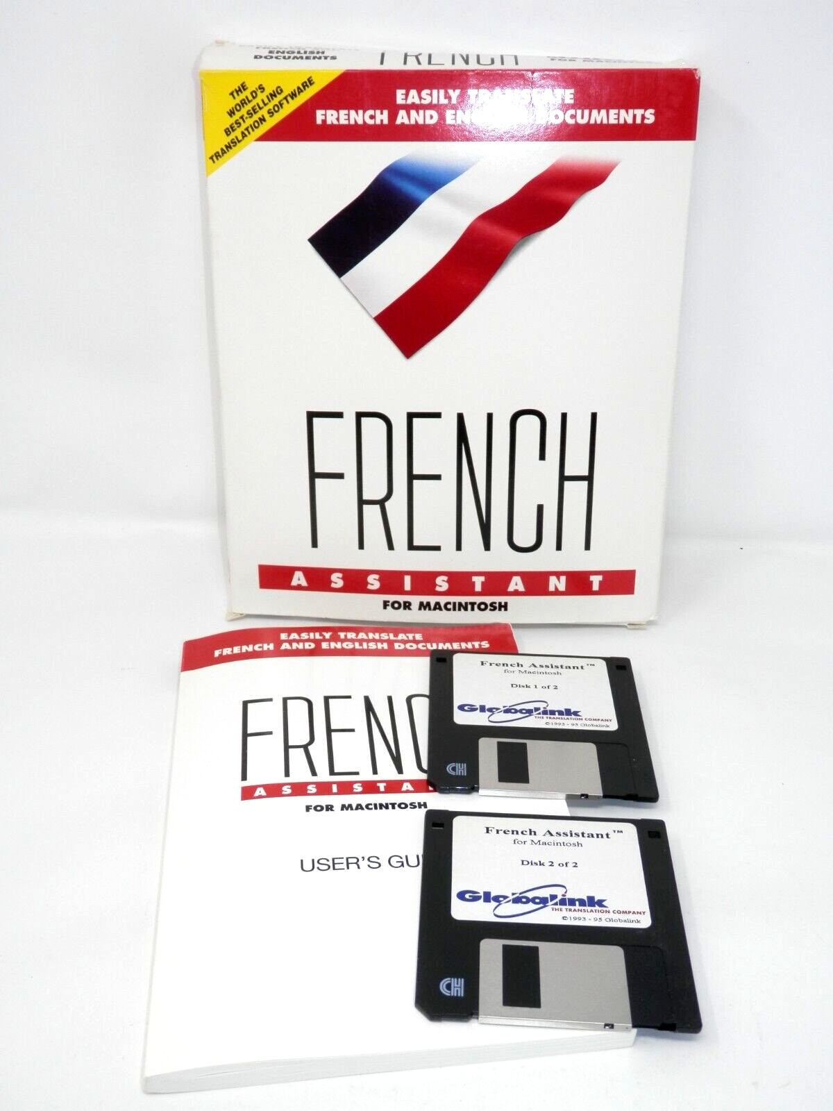 French Assistant Translation Software for MAC 3.5″ Floppy Translate to English
