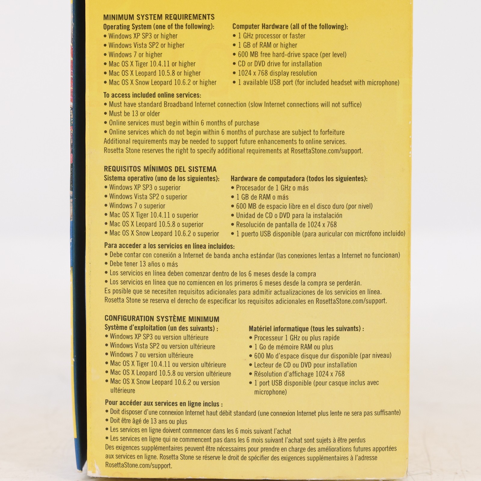 Rosetta Stone French Levels 1 2 3 & 4 TOTALe Version 4 Windows Mac 9781617165696
