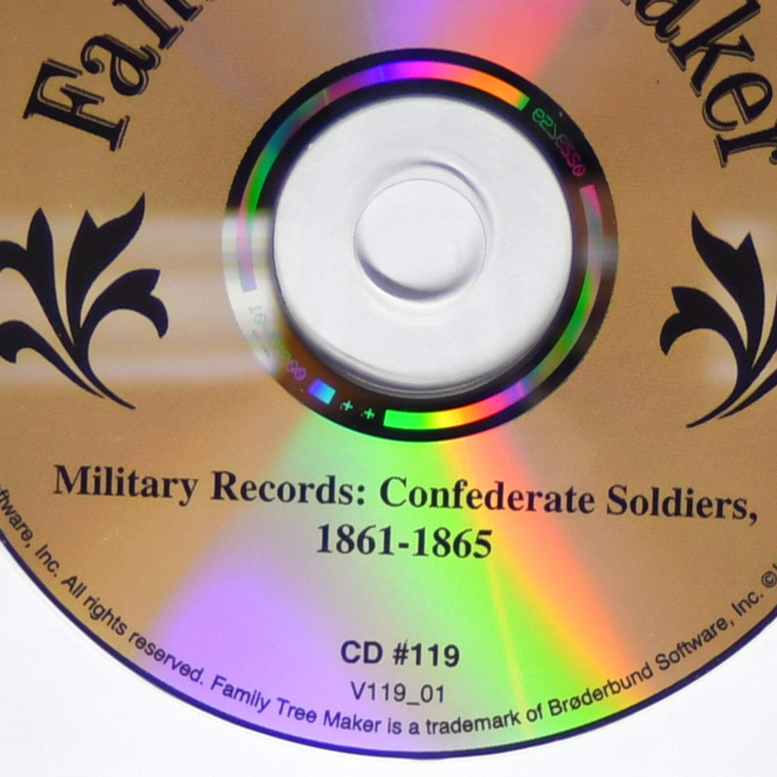 Broderbund Family Tree Maker CD # 119 Confederate Soldiers 1860s