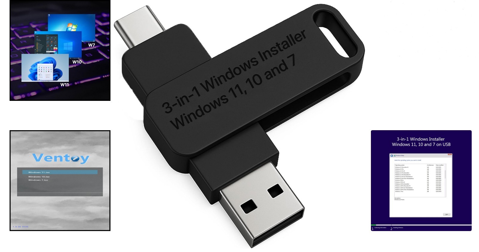 Powerful USB Installer for Windows 11, 10 & 7 – Plug & Play Recovery Solution