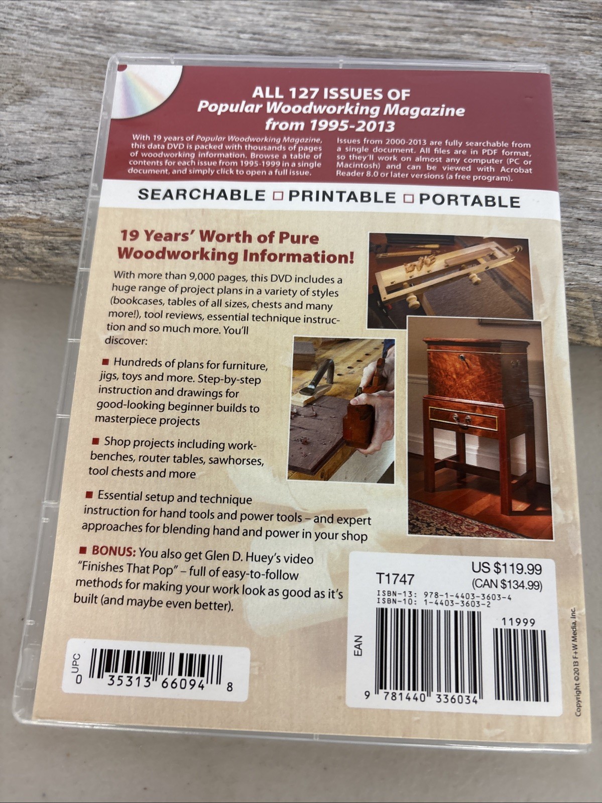 Popular Woodworking Magazine All 1995 Through 2013 Issues (19 Years) on one DVD
