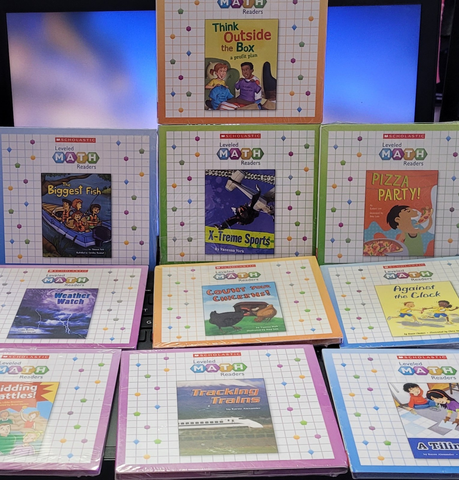 Lot Of 10 Scholastics Leveled Math Wise Classroom Cd Roms Unopened 2012