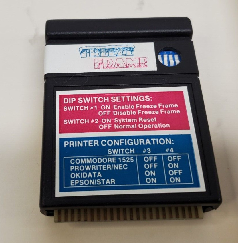 Vintage – Commodore 64, Freeze Frame Cartridge, Screen Dump, From Cardco – READ